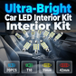 🚗Kit de Iluminação LED para Automóvel com 20 Peças: Inclui luzes de teto, luzes de estacionamento T10, luzes de leitura com ponta dupla, luzes de matrícula e luzes interiores.