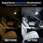 🚗Kit de Iluminação LED para Automóvel com 20 Peças: Inclui luzes de teto, luzes de estacionamento T10, luzes de leitura com ponta dupla, luzes de matrícula e luzes interiores.