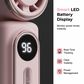 Ventilador portátil com clipe e ecrã LED