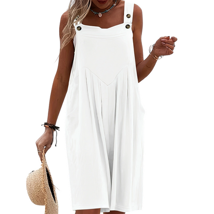 ⏰🔥OFERTA POR TEMPO LIMITADO: 50% DE DESCONTO! 🌸 Macacão sem mangas com pernas largas – Estilo de verão descontraído e conforto arejado ✨💃