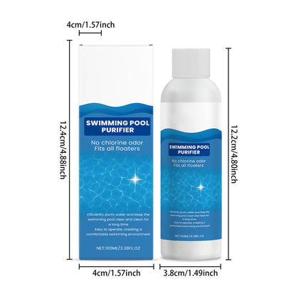💧 Líquido purificador para piscinas – Água cristalina, sem complicações! ✨ Diga adeus à água verde e aos produtos químicos agressivos – apenas um mergulho puro e refrescante, sempre. 🏊‍♂️💙