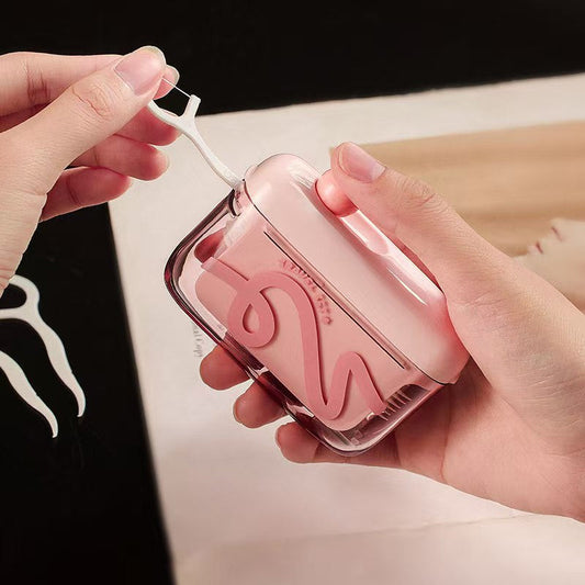 Dispensador automático de fio dental com mecanismo de abertura automática