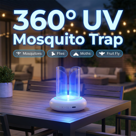 Lâmpada Armadilha 360° LED UV para Mosquitos e Moscas