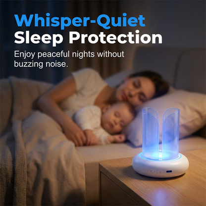 Lâmpada Armadilha 360° LED UV para Mosquitos e Moscas