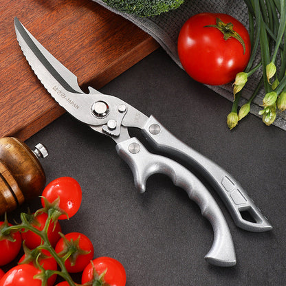 ✂️ Tesoura de cozinha multifuncional e resistente – Corta, recorta, esmaga – Uma única ferramenta para tudo! 🦴🔪