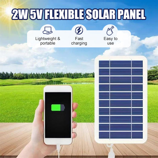 Painel solar flexível de 2 W e 5 V