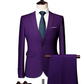✨👔60% de desconto + envio gratuito🔥Conjunto de fato de negócios de corte moderno, 2 peças, para homem