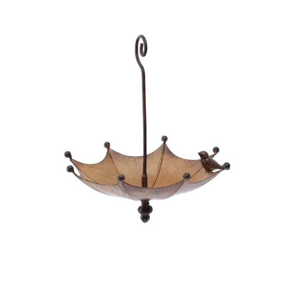 🐦 DESCONTO DE 50% POR TEMPO LIMITADO! ✨ Comedouro e banheira suspensos para pássaros em forma de guarda-chuva – Dupla função, resistente à ferrugem, decoração de jardim vintage ☂️