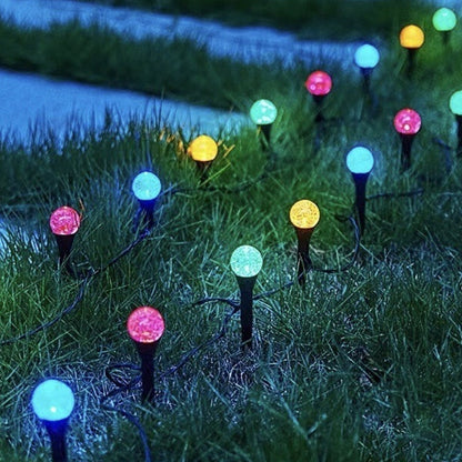 Luzes solares em cordão à prova de água para caminhos e jardins