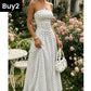 Vestido sem alças com bolinhas - Moda feminina