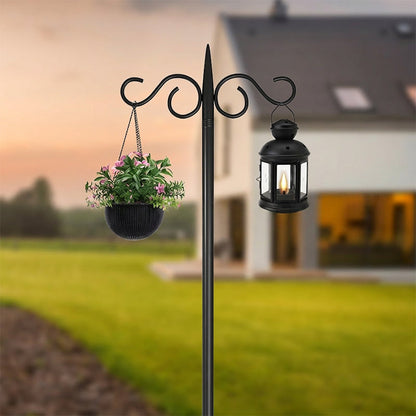 Gancho decorativo de jardim para comedouros de pássaros e plantas