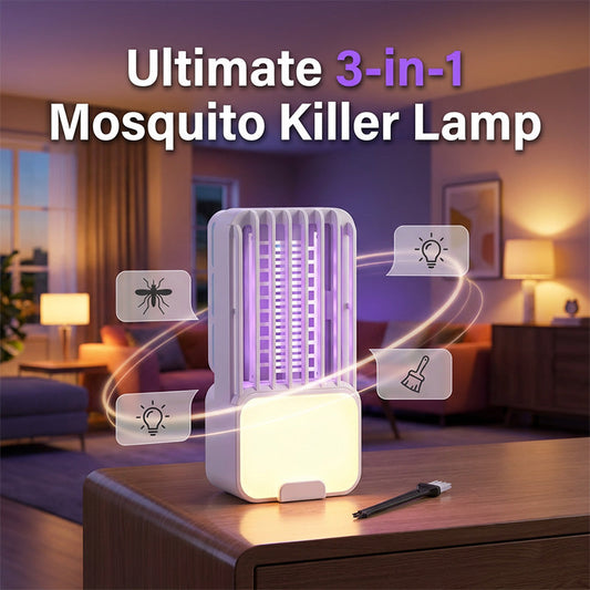 💖Promoção de 2026💖Lâmpada elétrica 3 em 1 para matar mosquitos com luz noturna
