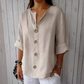 📢📢40% DE DESCONTO !! ⏰Blusa feminina folgada com botões