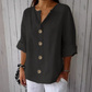 📢📢40% DE DESCONTO !! ⏰Blusa feminina folgada com botões