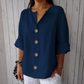 📢📢40% DE DESCONTO !! ⏰Blusa feminina folgada com botões