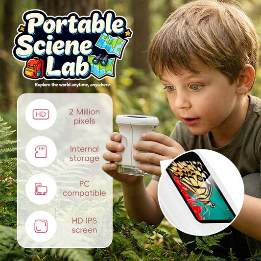 Microscópio digital portátil para crianças
