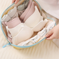 🧳💕 Organizador Portátil de Roupa Íntima para Viagem – Compartimentos Separados para Soutiens, Calcinhas e Meias