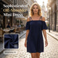 🔥PROMOÇÃO IMPERDÍVEL! 50% DE DESCONTO!👗 Vestido curto feminino elegante de cor sólida