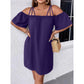 🔥PROMOÇÃO IMPERDÍVEL! 50% DE DESCONTO!👗 Vestido curto feminino elegante de cor sólida