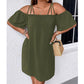 🔥PROMOÇÃO IMPERDÍVEL! 50% DE DESCONTO!👗 Vestido curto feminino elegante de cor sólida