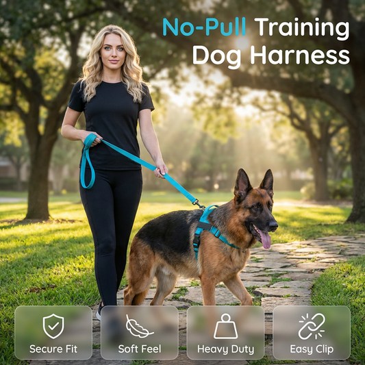 🐶🐾Arnês almofadado para cães, fácil de colocar e tirar – Antipuxão e respirável – Seguro e confortável
