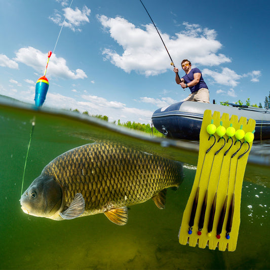 🎣 Anzol com bola flutuante de alta flutuabilidade – Flutua naturalmente, dá mordaça na hora! 🐟💧 Mantém a isca na profundidade perfeita – mais mordaças, menos espera. 🔴⚡