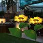 Luz solar de jardim à prova de água em forma de girassol