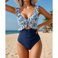 🏖️Promoção de Verão com 50% de desconto🌊 Maiô Aqua Eve com Controle de Barriga💃Decote em V que valoriza a silhueta🩱Design franzido que afina a silhueta🌸Babado elegante e recorte sofisticado 💕