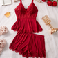 🌙 Conjunto de pijama feminino em renda – conforto macio e toque sensual elegante