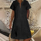 👗✨ OFERTA LIMITADA -50%! Vestido de ganga para mulher – Gola em V, mangas curtas, corte descontraído, vários tamanhos