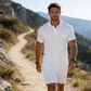 👕 PROMOÇÃO LIMITADA: 50% DE DESCONTO! ✨ Conjunto de verão de 2 peças para homem – polo e calções, confortável ✨