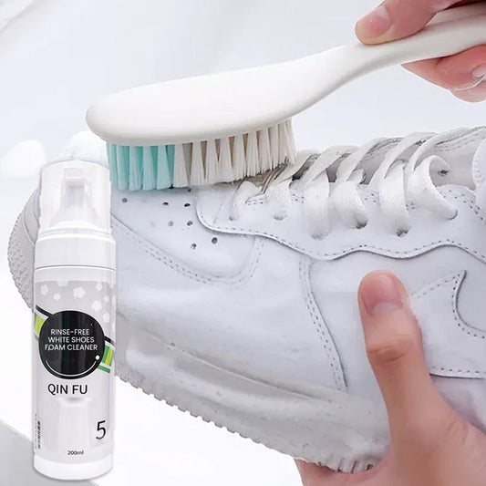 Limpador em espuma para sapatos brancos sem enxaguamento