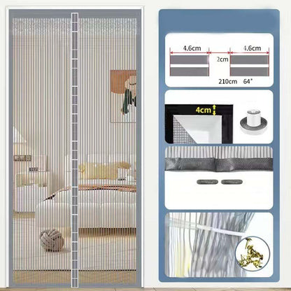 🦟 45% DE DESCONTO 🧲 Porta mosquiteira magnética reforçada – Instalação fácil sem perfuração – Anti-insetos, passagem mãos livres e compatível com portas de até 210 cm 🚪