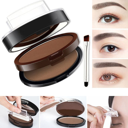 ⏳Oferta por tempo limitado!⏰✨ Carimbo para sobrancelhas com ajuste instantâneo – pó para sobrancelhas em dois tons, impermeável e resistente a borrões. Sobrancelhas naturais e preenchidas em segundos!💕🎀