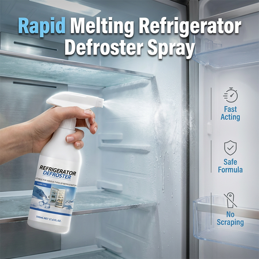 ❄️💨 50% DE DESCONTO! Spray descongelante rápido para frigoríficos – Derrete o gelo instantaneamente, sem necessidade de raspar. Seguro para alimentos, fácil de pulverizar. Poupe tempo e energia. 🧊✨