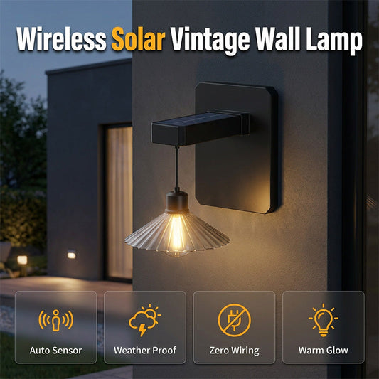 Candeeiro de parede LED sem fios alimentado a energia solar