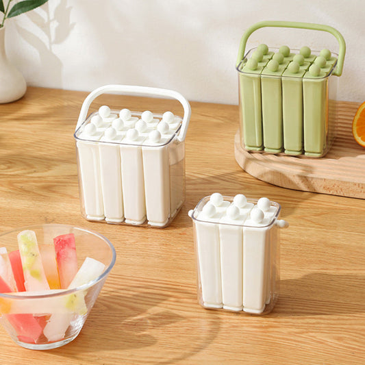 Bandeja de silicone para cubos de gelo com cesto de arrumação