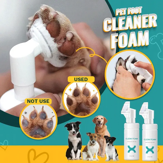 Espuma para limpeza das patas dos animais de estimação