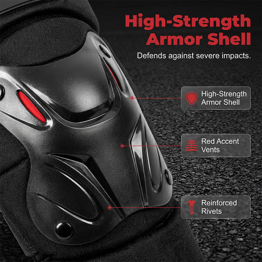 📢📢50% DE DESCONTO !! ⏰Conjunto de joelheiras e cotoveleiras para motociclistas