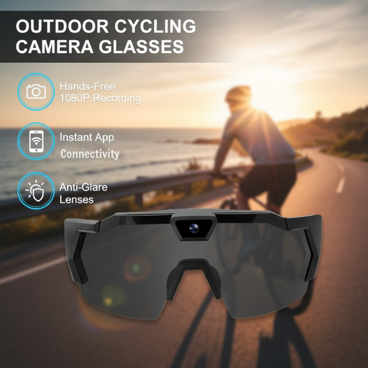 🎁 Promoção imperdível: 58% de desconto 🔥 Óculos com câmara para ciclismo ao ar livre