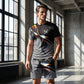 👕 53% DE RÉDUCTION 🩳 Ensemble T-shirt et short à imprimé abstrait pour homme – Léger, respirant & coupe décontractée – parfait pour l’été, le sport ou les journées décontractées – look moderne et unique 🎨