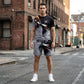 👕 53% DE RÉDUCTION 🩳 Ensemble T-shirt et short à imprimé abstrait pour homme – Léger, respirant & coupe décontractée – parfait pour l’été, le sport ou les journées décontractées – look moderne et unique 🎨