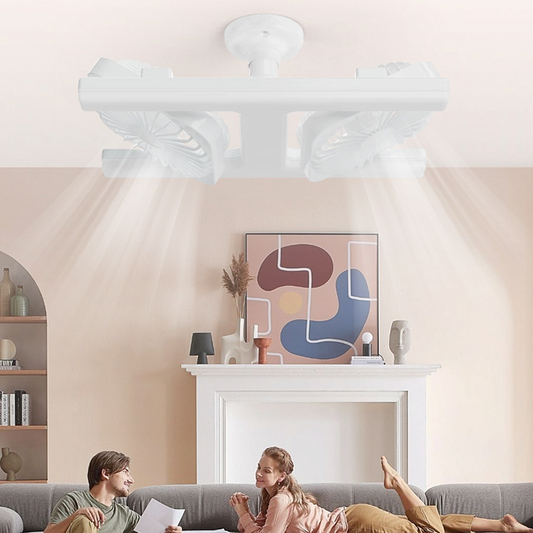 🔥Oferta por tempo limitado – Ventilador de teto com luz LED 2 em 1 de design moderno