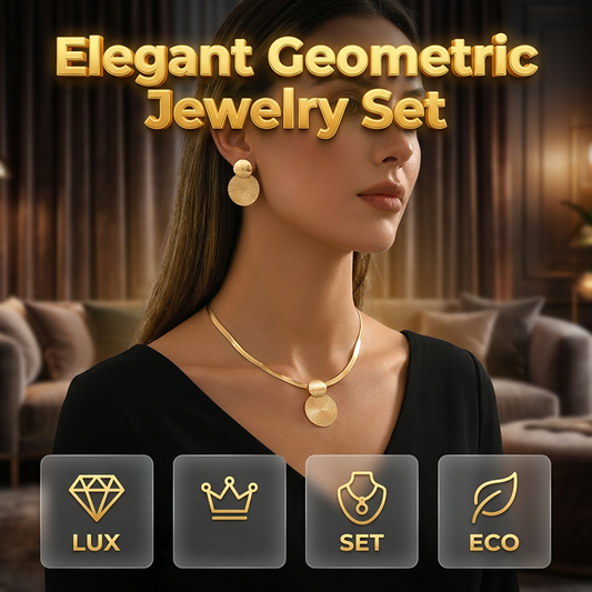 ✨ Conjunto de joias geométricas modernas – banhadas a ouro, leves, elegantes 🔶