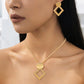 ✨ Conjunto de joias geométricas modernas – banhadas a ouro, leves, elegantes 🔶