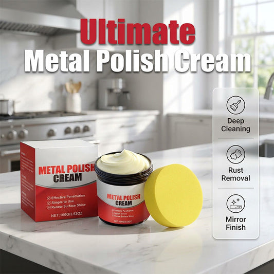 Creme para polir metais, para limpeza da cozinha e remoção de manchas