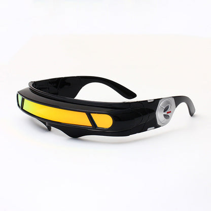 Óculos de sol Retro Punk com formato irregular e proteção UV400