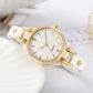 ⌚ OFERTA POR TEMPO LIMITADO: 50% DESCONTO! ✨ Relógio elegante com bracelete fina – Mostrador fino, bracelete em pele, movimento de quartzo 💎