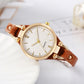 ⌚ OFERTA POR TEMPO LIMITADO: 50% DESCONTO! ✨ Relógio elegante com bracelete fina – Mostrador fino, bracelete em pele, movimento de quartzo 💎