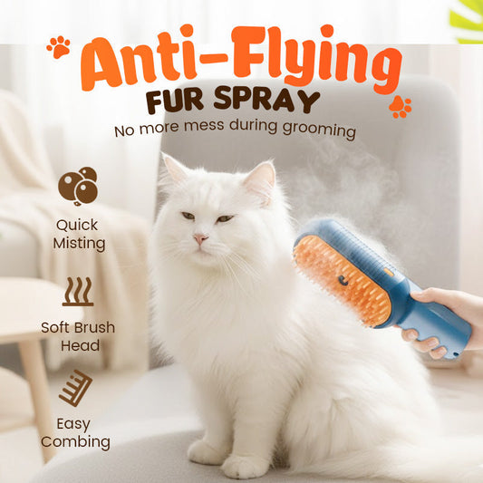 🚀 Escova de Massagem com Spray para Animais de Estimação (Recarregável) – Higiene e Massagem para Cães e Gatos 🐱🐶✨